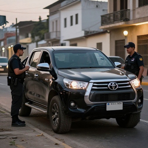 Cámaras captan a ocupantes de Hilux horas antes del cuádruple crimen
