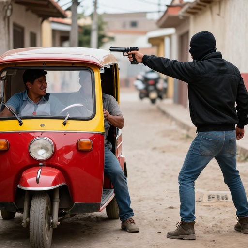 Ataque armado en Comas: herido de bala tras asalto a mototaxi